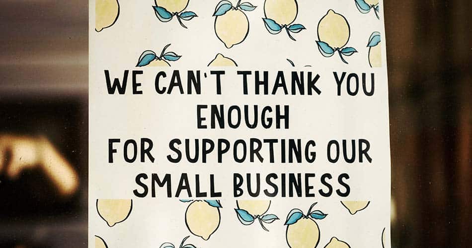 Support Local Business - Thank You Message